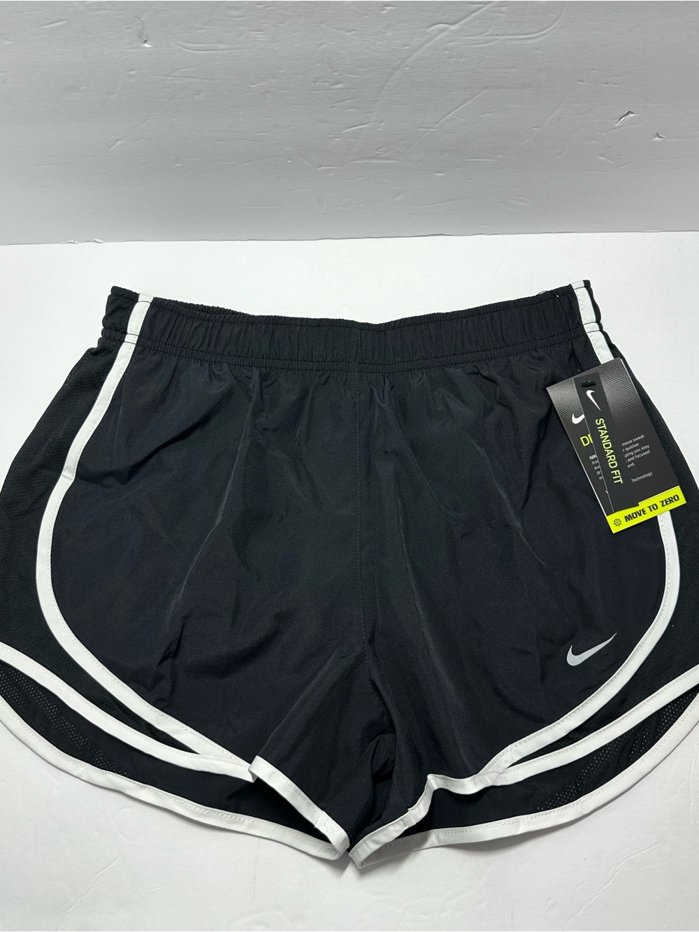 Nike Women’s Black Athletic Shorts with White Trim Size Medium NWT